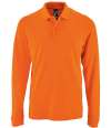 02087 Perfect LS SOL'S Perfect Long Sleeve Piqué Polo Shirt Orange colour image